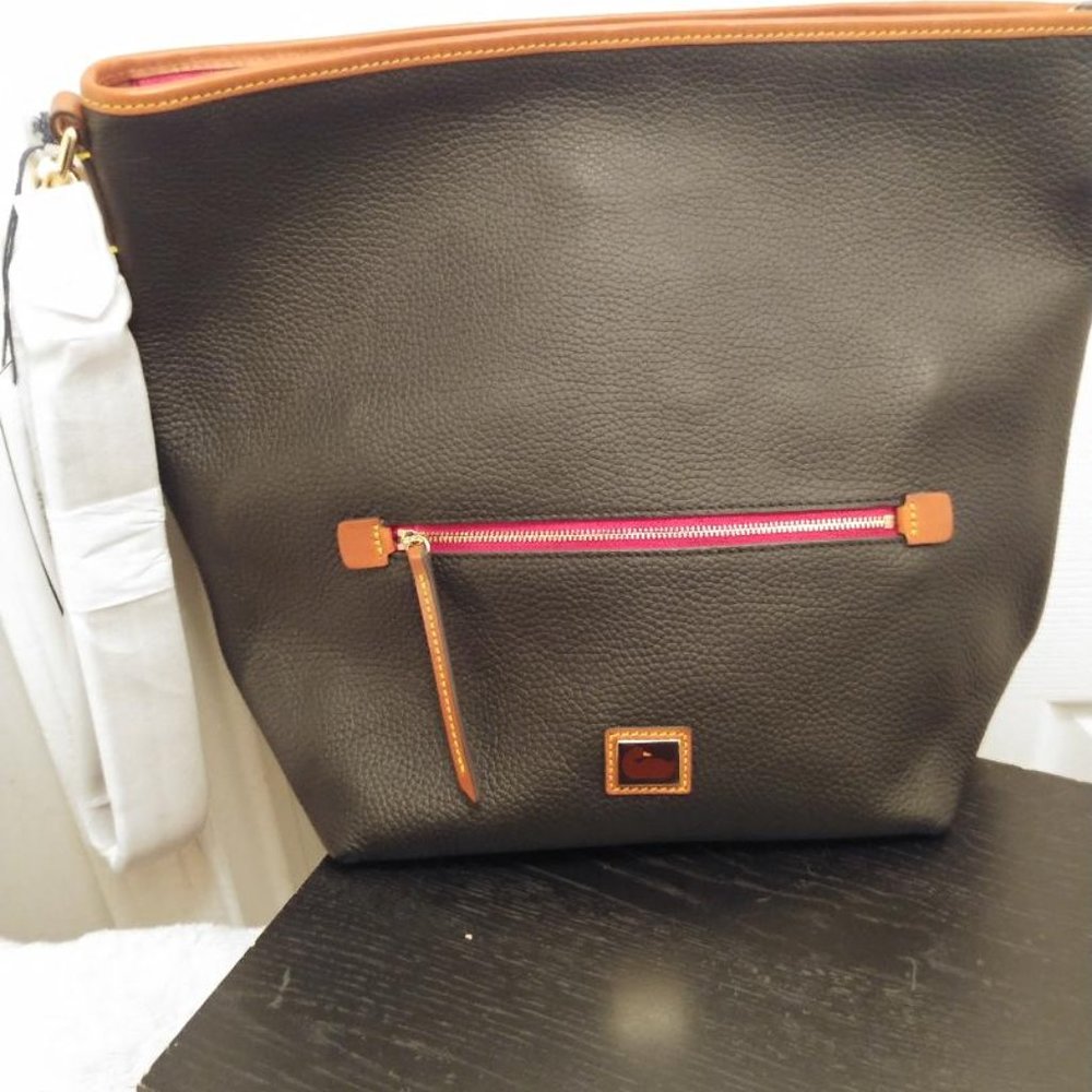 New with tags Black Leather Dooney and Bourke Hobo Bag